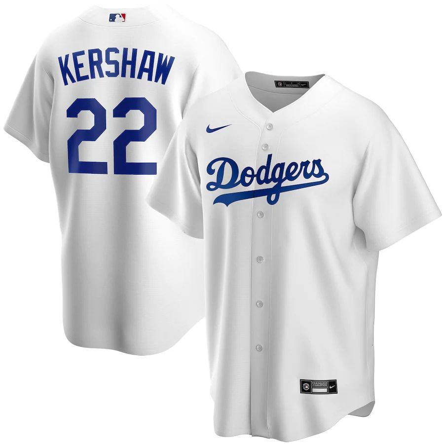 Youth Los Angeles Dodgers #22 Clayton Kershaw Nike White Home Replica Player MLB Jerseys->youth mlb jersey->Youth Jersey